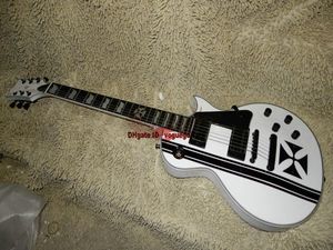 Toptan Gitar Özel Mağazalar James Hetfield Çapraz SW Elektrik Gitar çin'den beyaz gitar