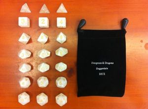 Polyhedral Dice Set 3pcs * D4 D6 D8 D12 D20 D10(0-9) D10(00-90) Dungeons & Dragons Daggerdale Good Price High Quality 21pcs/set #D7
