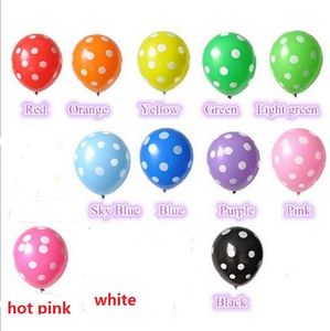 Polka Dot Lateks Balon Kutlaması Çocuklar Çocuk Doğum Günü Partisi Düğün Festivali Noel Cadılar Bayramı Dekor Balon Oyuncakları 12inch Renkli Hediye