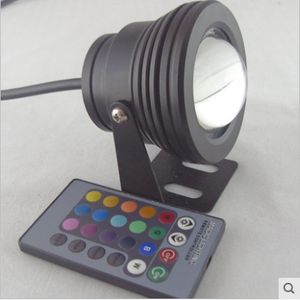 10W 12V Sualtı RGB LED Işık 1000lm Su Geçirmez IP68 Çeşme Havuz Lambası Işıkları IR ile 16 Renk Değişimi