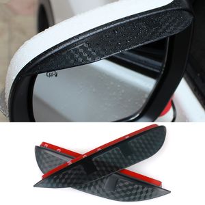 Estilo do carro de Carbono espelho retrovisor sobrancelha chuva À Prova de Chuva Protetor de Lâmina Flexível Acessórios Para Subaru XV 2014