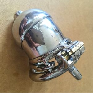 Update Version Stainless Steel Super Small Male Chastity device Adult Cock Cage With Curve Cock Ring BDSM Sex Toys Bondage Chastity belt