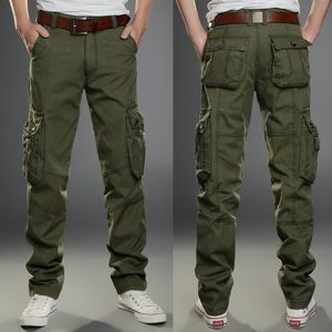 Wholesale-Mens Big Size Army Green Cargo Pants Outdoor Casual Pant Male Multi-Pocket  Camouflage Pants Men Pockets Trousers KM1614