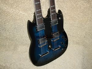 Strumenti musicali Più nuovo Bule Double Neck Chitarra elettrica di alta qualità