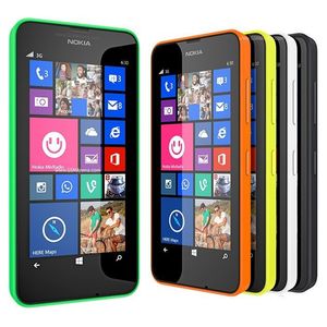 Original recondicionado nokia lumia 630 windows phone único sim 4.5 polegada quad core dual sim janela do telefone rom 8 gb câmera de 5mp 3g wcdma celular phon