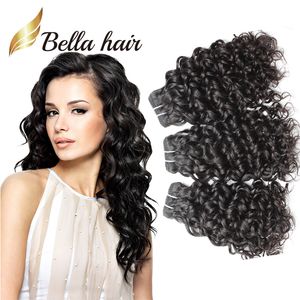 Bellahair 8a Su Dalgası 8-30inch Brezilya Bakire Uzantıları Doğal Renk 3 PCS/Lot İnsan Paketleri 300g/Lot