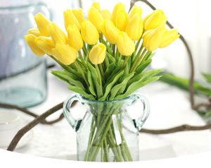 11 Cor Tulipa Flor Artificial PU Tulipas De Látex Bouquet Real Toque Flores Para Decoração de Casamento Casa / Decoração Do Partido