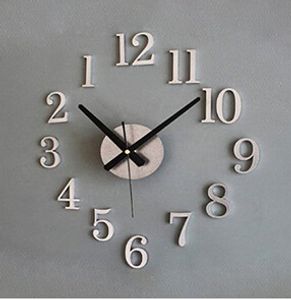 Режим мод мод цифра мотора агрешо 3D DIY смешные настенные часы современный дизайн декоративные настенные часы украшения дома (серебро)
