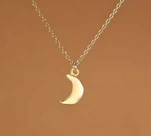 10 шт.-18 К позолоченные ожерелье просто мода сексуальная маленькая луна кулон ожерелье подарок для женщин оптом бесплатная доставка