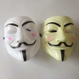 Vendetta Maskesi Guy Fawkes Anonim fantezi Cosplay kostüm cadılar bayramı yüz maskesi Masquerade Maske (yetişkin boyutu)