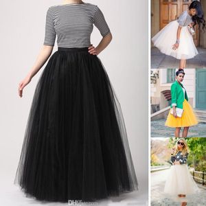 Fabrika Custom Made Kadınlar Tutu Etekler Moda Parti Elbise Kat Uzunluk yetişkin Uzun Kız Tül Balo Abiye Bir Çizgi Artı Boyutu Petticoat Etekler