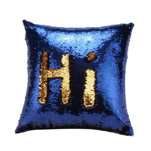 All'ingrosso - Federa per cuscino New Hot fai da te bicolore con paillettes glitterate Cuscini decorativi Fodere per cuscini decorativi