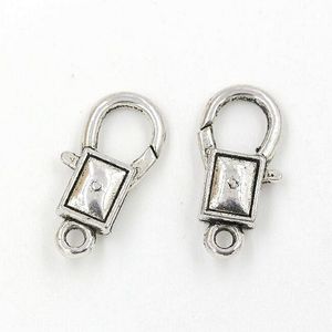 100 pcs / lotes Nova liga de prata antiga lagosta lagosta conector para jóias fazendo pulseira colar diy acessórios 27.5x14mm