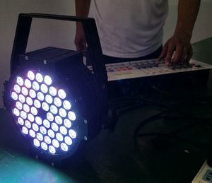 Ücretsiz kargo Dökme alüminyum 54 * 3 W Tri renk LED Düz Par Işıkları Alüminyum 3in1 DMX LED Sahne Aydınlatma
