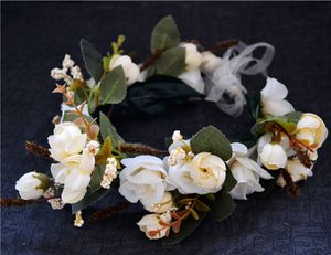 Çiçek Kafa Gelin Garland Taç Düğün Kafası Çelenk 2 Renkler Mevcut Ücretsiz Kargo