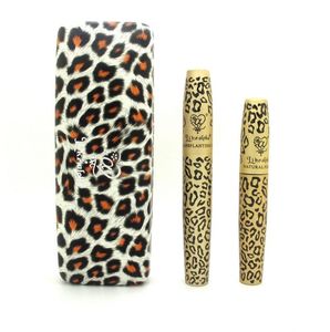 Love Alpha 3D Fiber Mascara Керлинг Густой Макияж Длительный Водонепроницаемый Ресниц MASCARA Гель для Трансплантации Набор Леопардовый Чехол