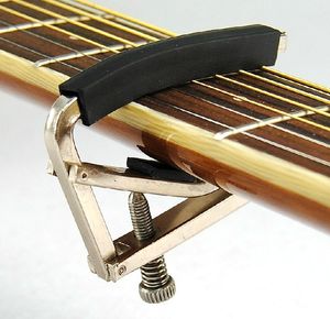 Siyah Akustik Gitar capo Metal gitar parçaları Yüksek kaliteli müzik aletleri aksesuarları