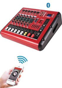 Freeshipping 500 W 6 Kanal Powered Karıştırma Konsolu Amplifikatör Kayıt Fonksiyonu Mezcladora De DJ PMR606D