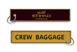 Etihad Airways Crew Baggage Portachiavi Portachiavi promozionali personalizzati Portachiavi Cina all'ingrosso 13x2.8cm 100 pezzi / lotto