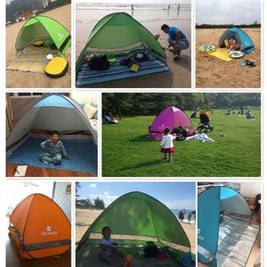 Палатки и приюты на открытом воздухе аксессуары для кемпинга рыбалка на пляж туристический газон Quick Автоматические палатки УФ -защита SPF 50 палатка