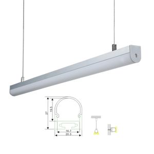 10 X 1M sets/lot Al6063 led strip channel profile and Round shape aluminum led extrusion for ceiling or pendant lighting