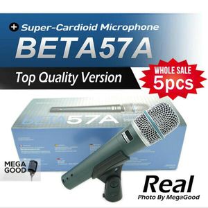 Gerçek Trafo 6adet Üst Kalite Sürüm BETA57 Profesyonel BETA57A Karaoke El Dinamik Kablolu Mikrofon Beta 57A 57 A ortamda mikrafon