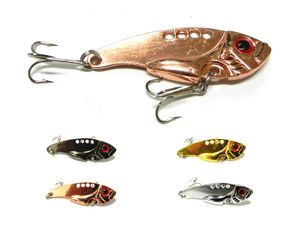 HENGJIA 80pcs Yeni 5.5cm 11G 8 # kancalar (VIB009) Tasarım VIB Balıkçılık balıkçılık Bait Kaşık Metal lures Lure vibratör mücadele