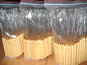 Free shipping 100 pcs loop pulling needle micro hair extensions tools for wooden handle threader