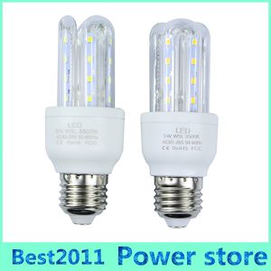 Küçük Sipariş 10 ADET E27 5 W LED Mısır Ampuller U Şekli Lamba Enerji Tasarrufu Beyaz/Sıcak Beyaz oturma odası koridor otel mutfak için