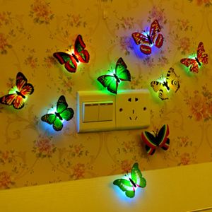 LED Night Light LED Butterfly Dragonfly Lamp Wall Light Colorful Night Lights Halloween Christmas Decorations IC776
