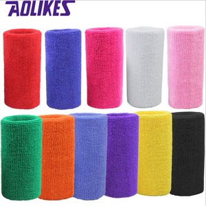 Wholesale-1 pc 15*7.5 cm terry cloth wristbands sport sweatband hand band for gym volleyball tennis sweat wrist support brace wraps guards
