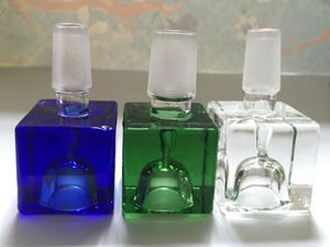 Кубическая красочная стеклянная кальянская чаша 14 мм 18 мм Куб квадратные чаши / скольжение с мужским совместным бонговым курением аксессуар