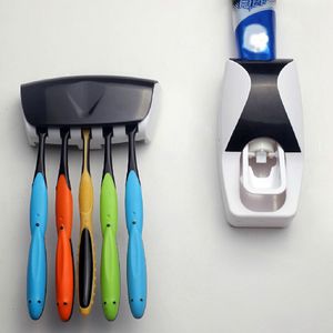 Toptan- Yeni 2017 Banyo Set Aksesuarları Yuvarlanan Tüp Diş Macunu Squeerer Diş Macunu Dispenser + Diş Fırçası Diş Fırçası Tutucu Çocuk için
