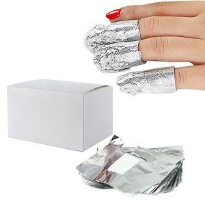 Wholesale-Aluminium Foil Nail Art Soak Off Acrylic Gel Polish Nail Wraps Remover 100pcs