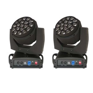 2 упак. большой глаз LED Moving Head Light Beam wash effect light 19 шт. 12 Вт RGBW светодиодные лампы DMX 21/96 каналов сценического освещения