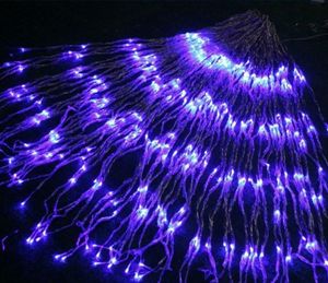 Led Şelale İp Perde Işık 9m * 3m Su Akışı Noel Düğün Tatil Dekorasyon Peri Işıklar