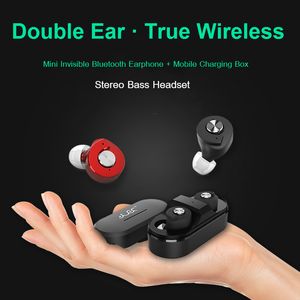 T8 TWS Bluetooth Наушники Мини-Twins True Wireless V4.1 Двойная Ушная Гарнитура с Зарядной Коробкой Стерео Наушники Громкой Связи для Смартфонов