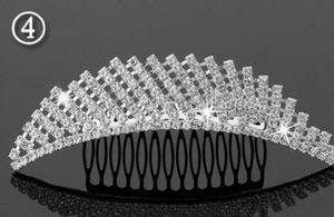 Fashion bride wedding crystal crown comb headband children girl birthday party events rhinestone Tiaras Hair Jewelry 6 types Christmas gift