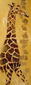 Большой размер стены искусства живописи на холсте декора животных Жираф Картина Краски для украшения дома Ручная роспись в ванной или гостиной