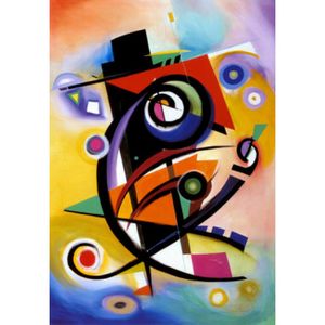 Настенные картины масляной картины Beruhigt Wassily Kandinsky Hamage Canvas Современная абстрактная ручная картина