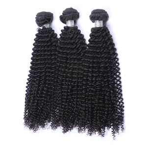 Mongolische verworrene lockige reine Haarwebart-Bündel, unverarbeitete Afro-verworrene lockige mongolische Remy-Menschenhaarverlängerung, 3 Stück, natürliche Farbe
