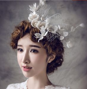 Braut-Kopfschmuck, Kopfschmuck für Hochzeit, Blumenmädchen-Haar-Accessoires, Großhandel, Braut-Hochzeits-Haar-Accessoires, Hochzeitsschleier, Leinen-Blumen