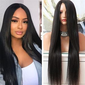 Estoque Humanhair Lace Wigs Silk Straight 10A Top Quality Malaysian Virgin Human Hair13x4 Lace Frontal Wig para Mulher Negra Entrega Expressa Rápida