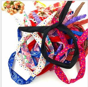 Yeni kız bebek Turban Kafa Kafa Wrap Twisted Knot Yumuşak bayan Hairband chevron Bantlar altın Dalga nokta Headwrap çevirin