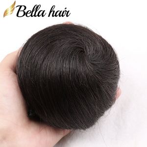 Bellahair% 100 İnsan Saç Çörek Uzatma Donut Chignon Hem Kadınlar ve Erkekler İçin Saç parçaları Anında Up sahte çörek Scrunchies