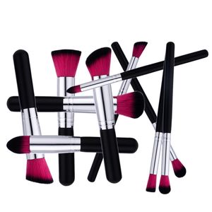 10 шт. Mini Makeup Щетки наборы профессиональные фонда BB крем для лица порошок нейлоновые волосы Kabuki макияж кисти комплекты инструменты
