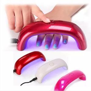 Портативная светодиодная лампа сушилка для ногтей мини -ногтевые радужные отверстие в форме 9W для ультрафиолетового геля