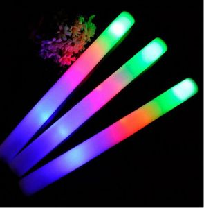 Multi Cor Material Material Mudando LED Espuma Foam Spoam Concerto Eletrônico Multicolor Sponge Stick Flash