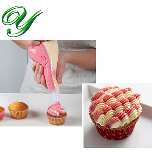 İki renk buzlanma boru çanta paslanmaz Memeleri bakeware DIY kek araçları karışık renkler Squeeze krem ​​Çok Şekiller fondan çiçekler Dekorasyon