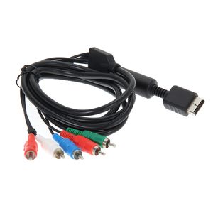 En kaliteli Siyah 1.8 m HDTV AV Audio Video Kablosu Bileşen Kablosu kablosu Sony PS2 PS3 dhgate için en düşük fiyat